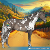 Horse Color:White Spotted Silver Black 