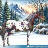 Horse Color:Nacre Liver Chestnut Tobiano Appaloosa 