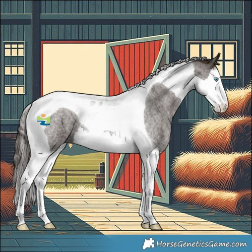 Horse Color:Liver Red Roan Splash Tobiano 