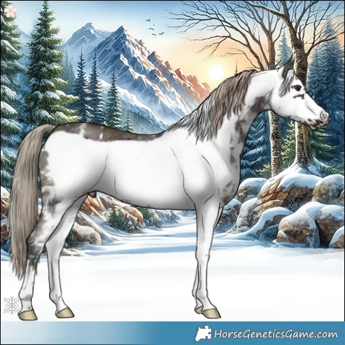Horse Color:Midnight Chestnut Ice Sabino Frame 