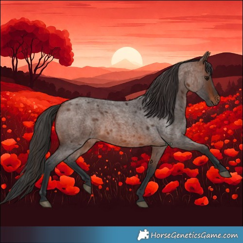 Horse Color:Brown Roan 