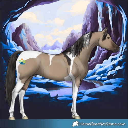 Horse Color:Liver Red Dun Tobiano 