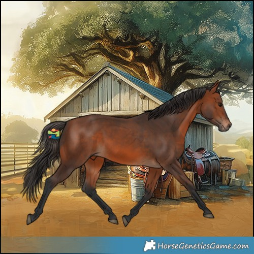 Horse Color:Bay Rabicano 