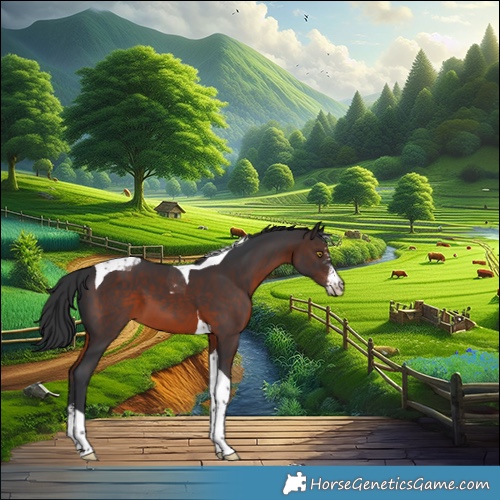 Horse Color:Brown Sabino Tobiano 