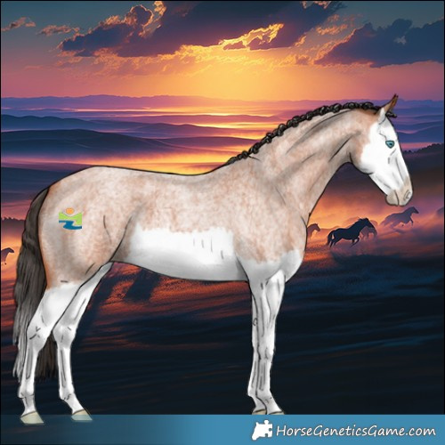 Horse Color:Bay Roan Splash 