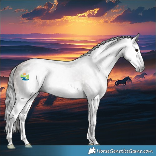 Horse Color:Gray Bay Splash Rabicano 
