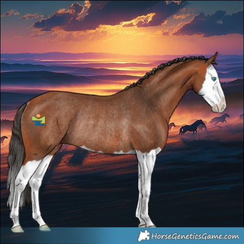 Horse Color:Bay Splash Rabicano 