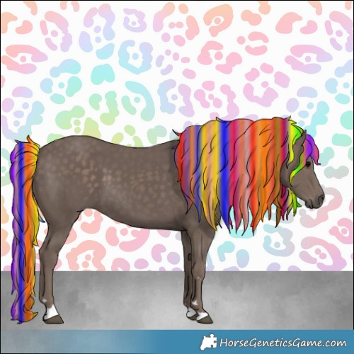 Horse Color:Painted Silver Black
