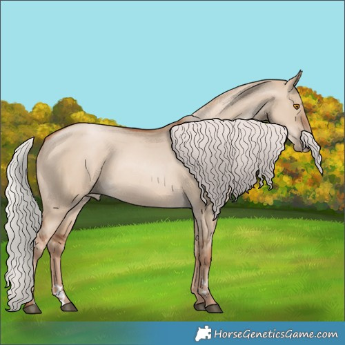 Horse Color:Silver Grullo Pearl 