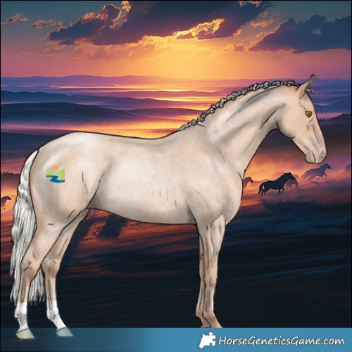 Horse Color:Silver Classic Champagne Roan Rabicano 