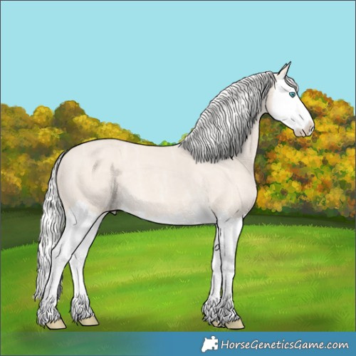 Horse Color:Silver Smoky Creme Ice Roan Splash 