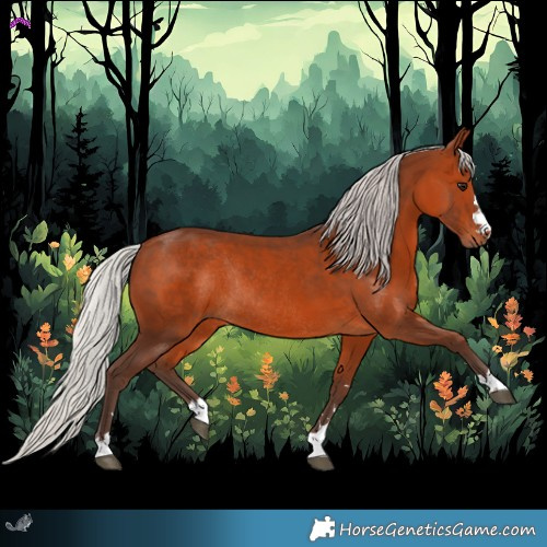 Horse Color:Silver Brown Rabicano 