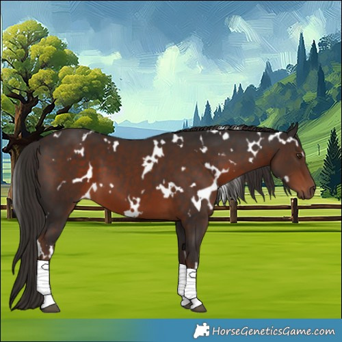 Horse Color:White Spotted Liver Chestnut 