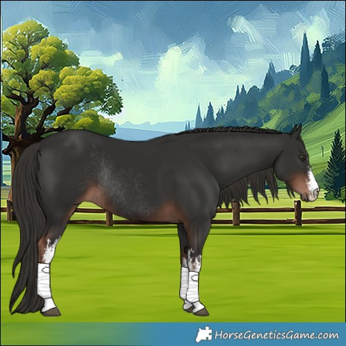 Horse Color:White Spotted Liver Chestnut Rabicano 
