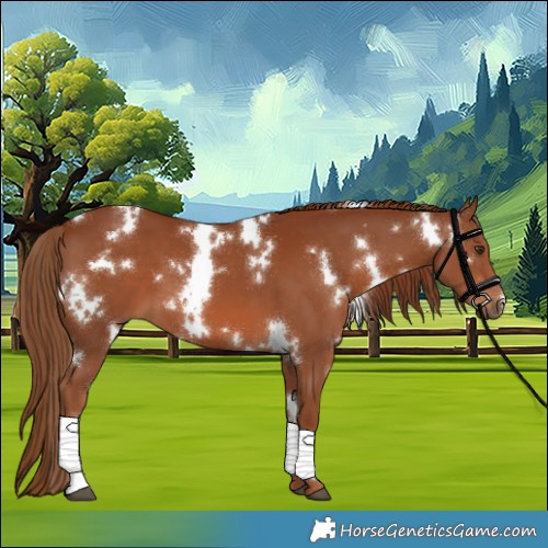 Horse Color:White Spotted Chestnut