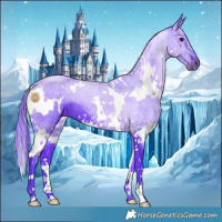 Horse Color:Watercolor White Spotted Black Mushroom 