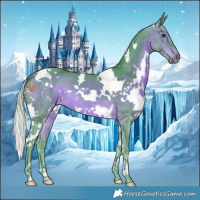 Horse Color:Watercolor White Spotted Silver Brown 