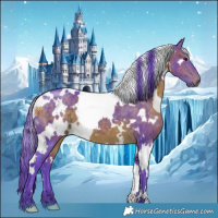 Horse Color:Watercolor White Spotted Brown 