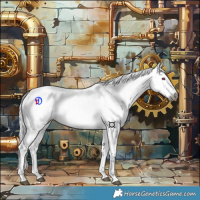 Horse Color:Gray Chestnut Chinchilla Ice Sabino