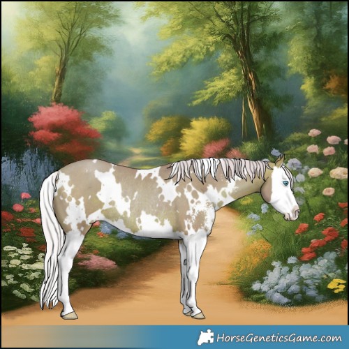 Horse Color:Watercolor White Spotted Silver Brown Pearl Sabino Splash Rabicano 
