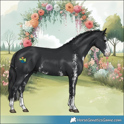 Horse Color:Black Sabino 