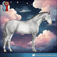 Horse Color:Platinum White Spotted Buckskin Pearl 