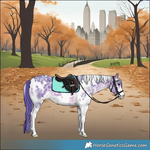 Horse Color:Watercolor White Spotted Bay Ice Sabino 
