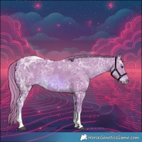 Horse Color:Watercolor Chestnut Ice Tobiano Rabicano 