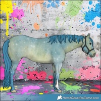 Horse Color:Watercolor Bay Rabicano 