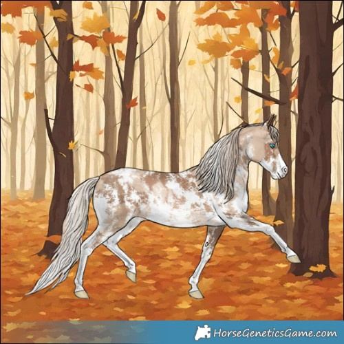 Horse Color:Chocolate Palomino Pearl Sabino Varnish Rabicano  and Gray Chocolate Palomino Pearl Sabino Varnish Rabicano 