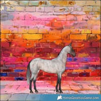 Horse Color:Brown Roan Rabicano 