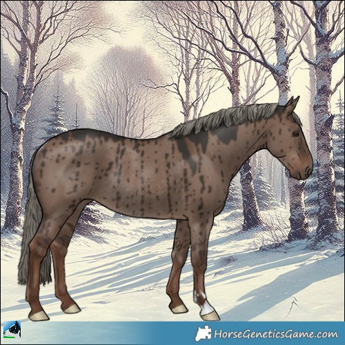 Horse Color:Liver Red Dun Mushroom Rabicano Brindle 