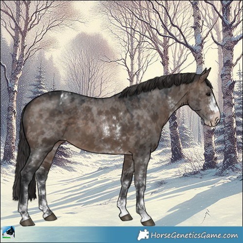 Horse Color:Brown Dun Mushroom Sabino Appaloosa 