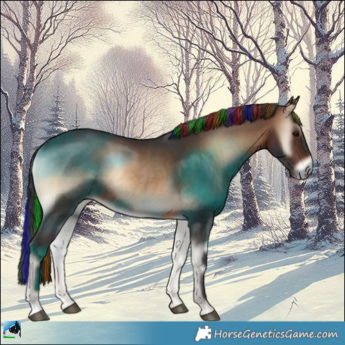 Horse Color:Painted Brown Onyx Rabicano 