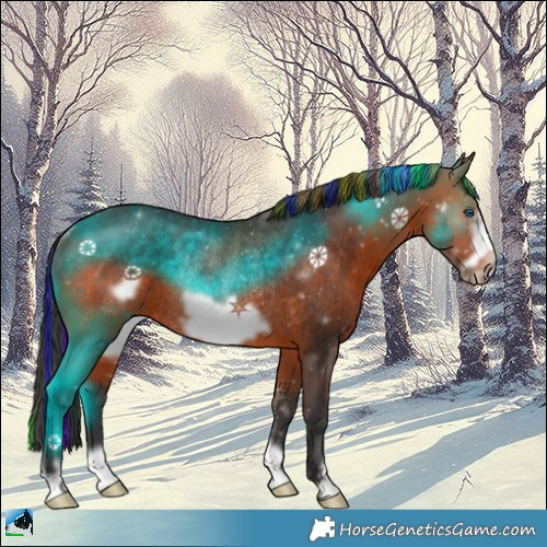 Horse Color:Painted Bay Frame Rabicano 