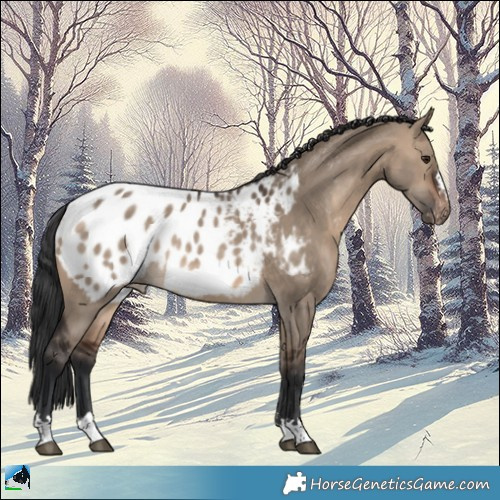 Horse Color:Brown Dun Appaloosa Rabicano 