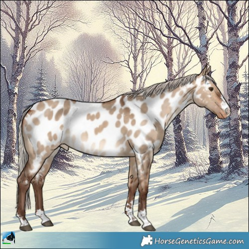 Horse Color:Silver Bay Dun Near Leopard 