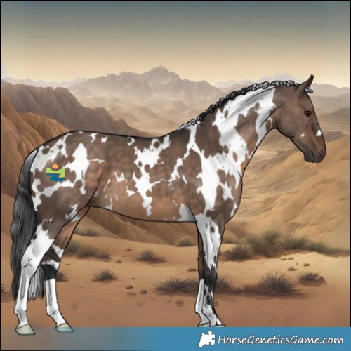 Horse Color:White Spotted Brown Dun 