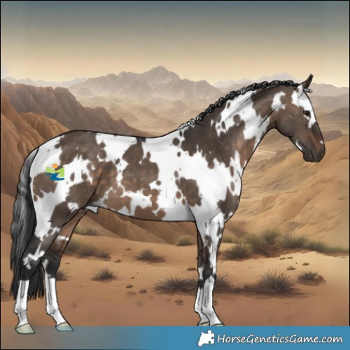 Horse Color:White Spotted Brown Dun 