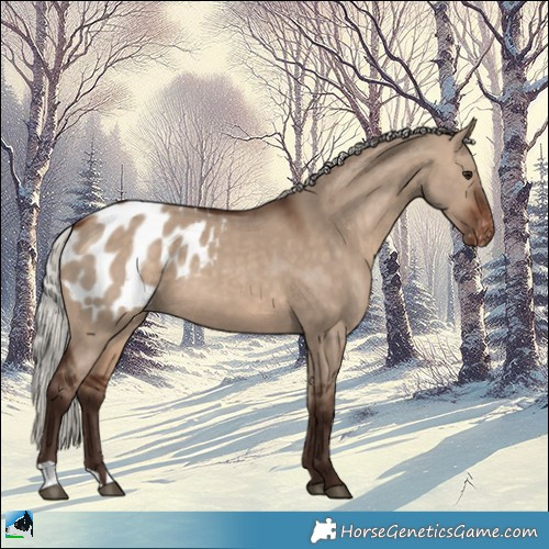Horse Color:Silver Brown Dun Appaloosa 