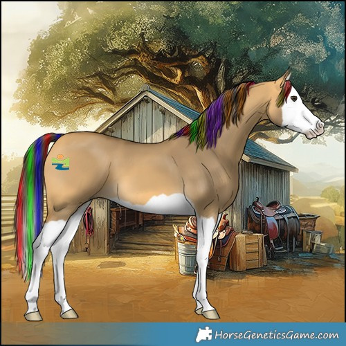 Horse Color:Painted Buckskin Dun Splash 