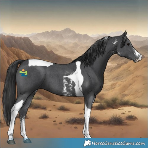 Horse Color:Black Sabino Tobiano 