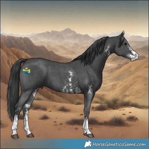 Horse Color:Black Sabino 