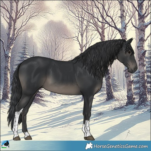 Horse Color:Black Tobiano 