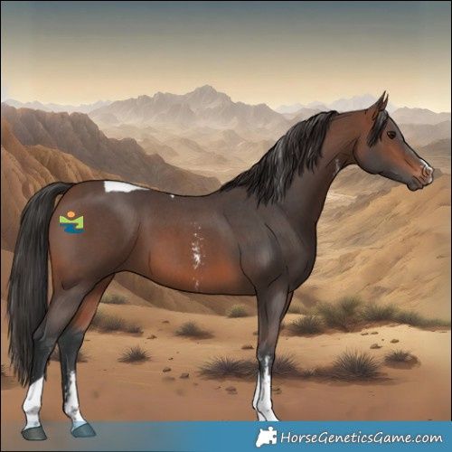 Horse Color:Brown Sabino Tobiano 