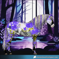 Horse Color:Painted Watercolor White Spotted Smoky Black Splash 