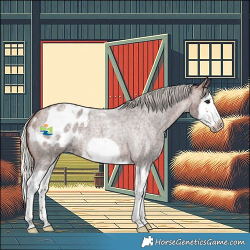 Horse Color:Silver Brown Roan Splash Frame Appaloosa 