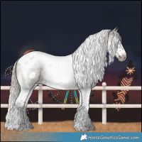 Horse Color:Silver Blue Roan Splash Tobiano Frame 