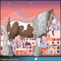 Horse Color:Silver Black Splash Tobiano 