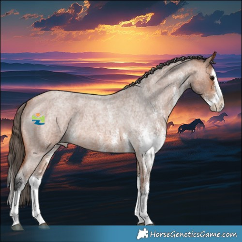 Horse Color:White Spotted Bay Roan Splash Appaloosa 